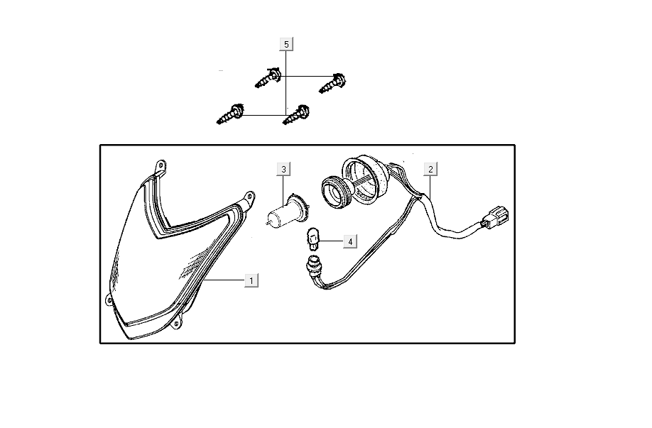 Scheinwerfer Kymco Agility Delivery 4-Takt euro4 weiß