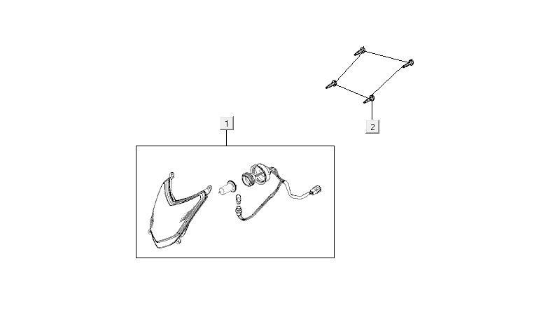 Scheinwerfer Kymco Agility Fat 12' 4-Takt schwarz