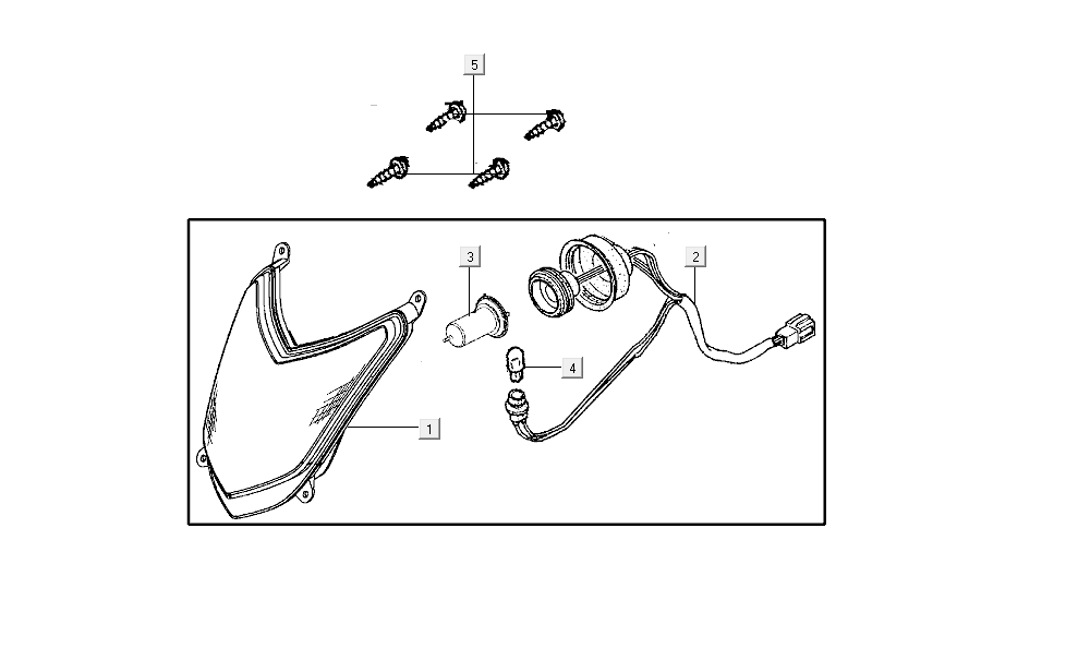 Scheinwerfer kymco agility FR 12' 4-Takt euro4 grün