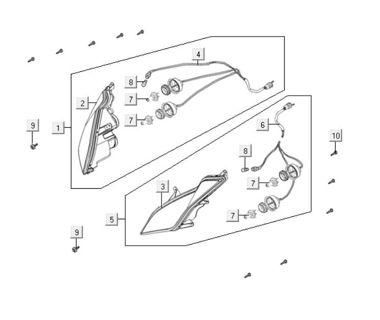 Scheinwerfer Kymco Downtown 125i