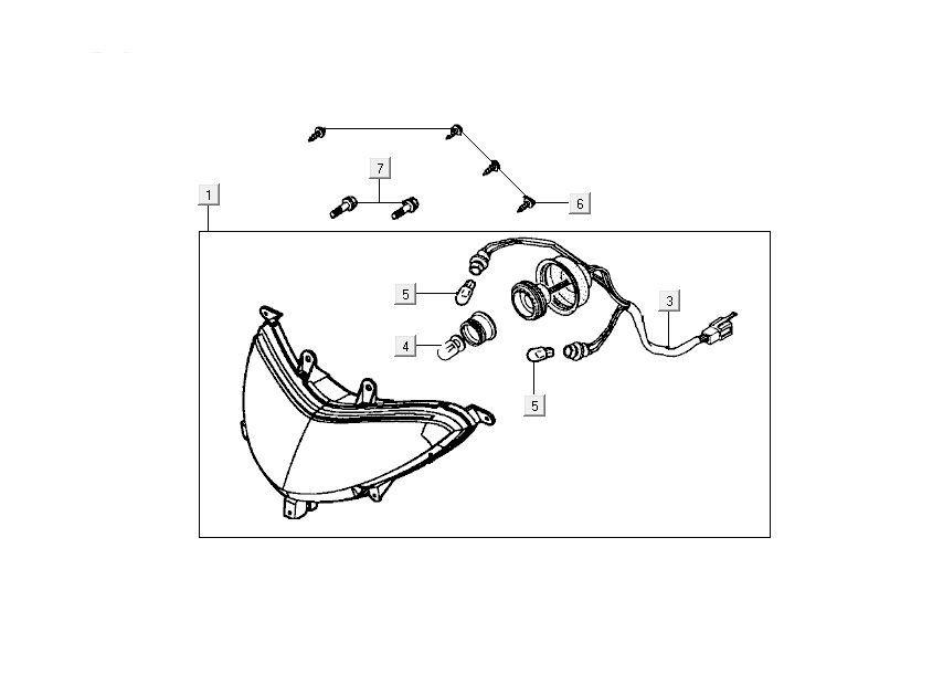 Scheinwerfer Kymco Grand Dink 2-Takt Champagne