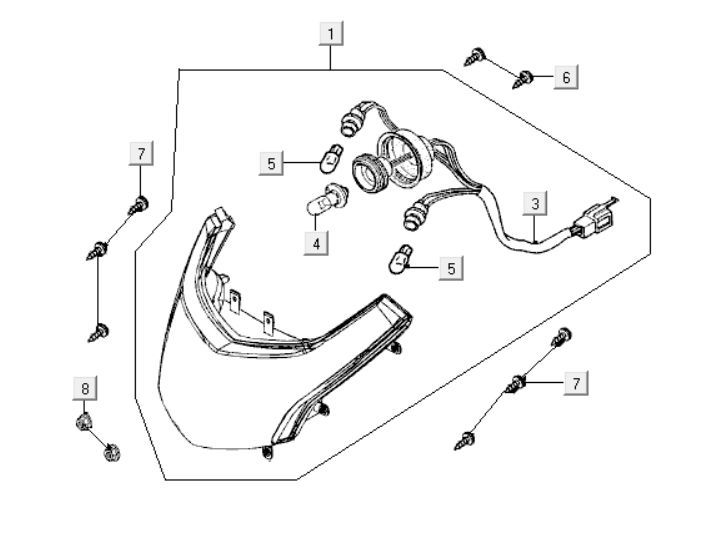 Scheinwerfer Kymco New Dink 200i