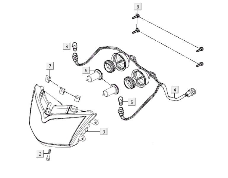Scheinwerfer Kymco People S 300i