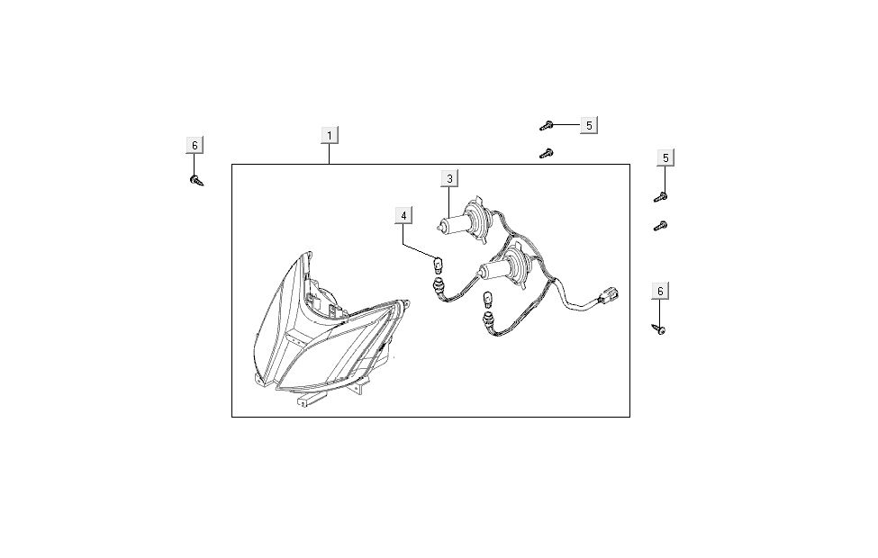 Scheinwerfer Kymco Super8 4-Takt ab 2009 weiß