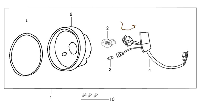 Scheinwerfer Luuko Roman rot