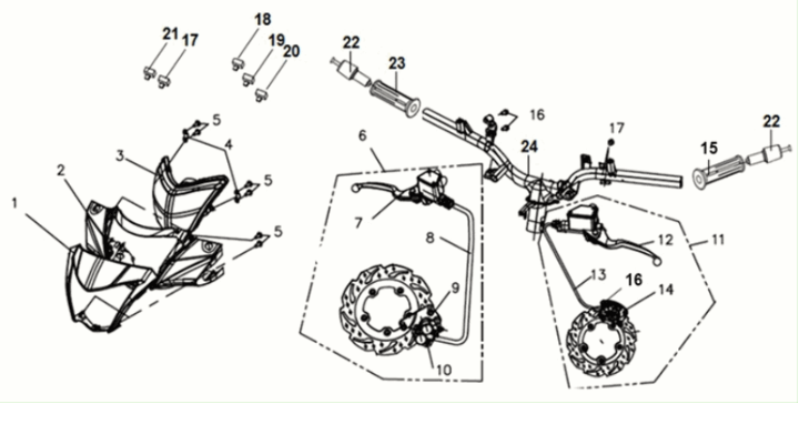 Scheinwerfer/Zählerabdeckung/Spiegel Sym Symphony ST E3 Light Black (BK-7C)
