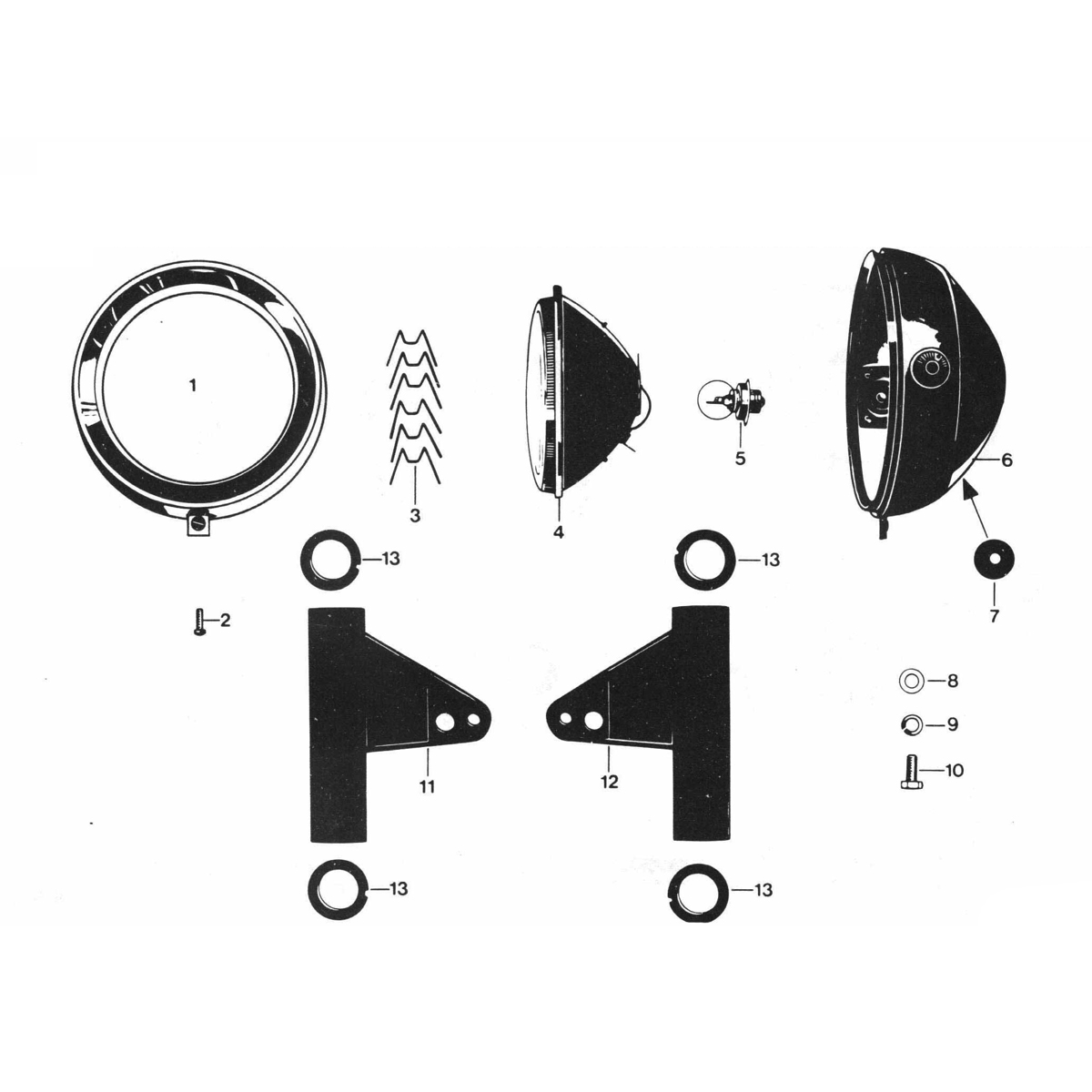 Zündapp C50 Sportscheinwerfer 529-010