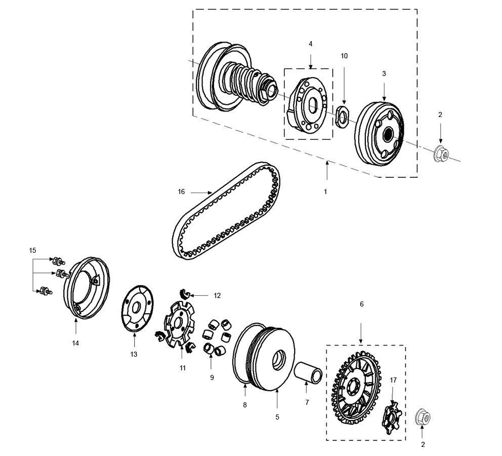 Kupplungsvariator Peugeot Speedfight 2 LC E2 2-Takt