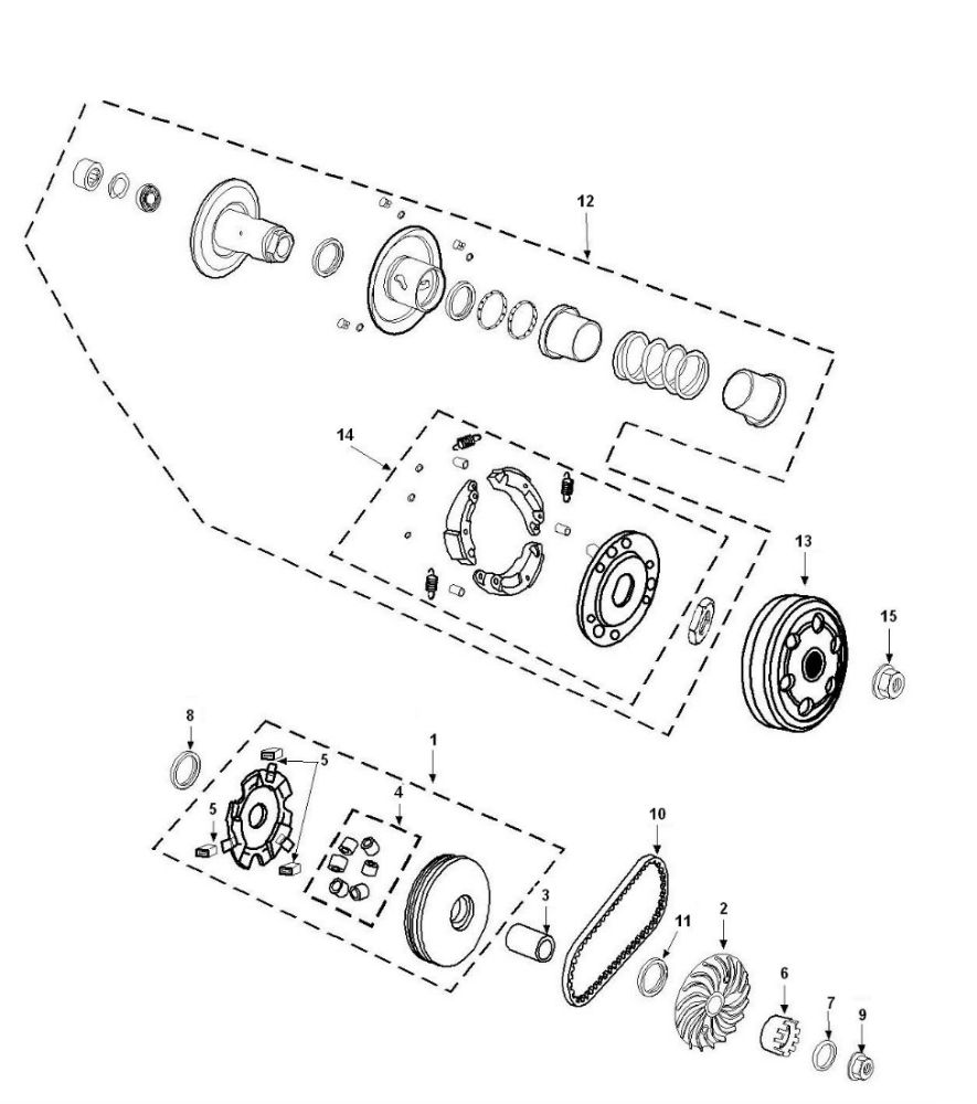 Kupplungs Variomatik Peugeot Tweet 4-Takt