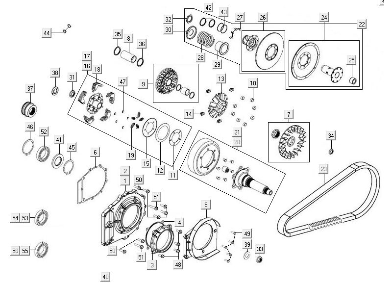 Kupplung Kymco MXU 500