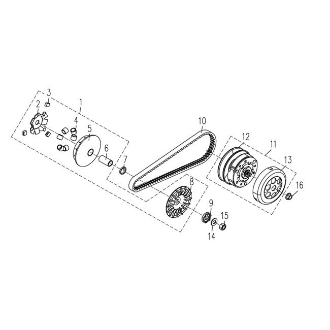 Variomatik Kupplung 3B3 50cc (Euro 4; nach 2018)