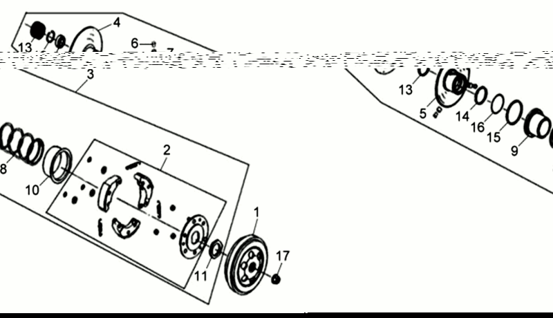 Sym Allo GT (WH006 S882U) Kupplung weiß silber
