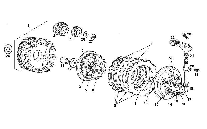 Schaltwelle Derbi Senda R 50 2T LC (motor EBE050)