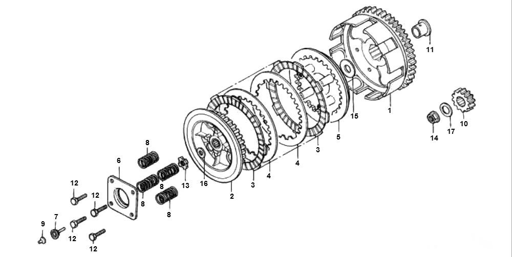 Kupplung Honda MTX-SH
