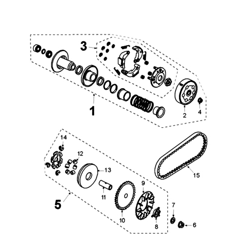 Kupplung Peugeot Kisbee schwarz