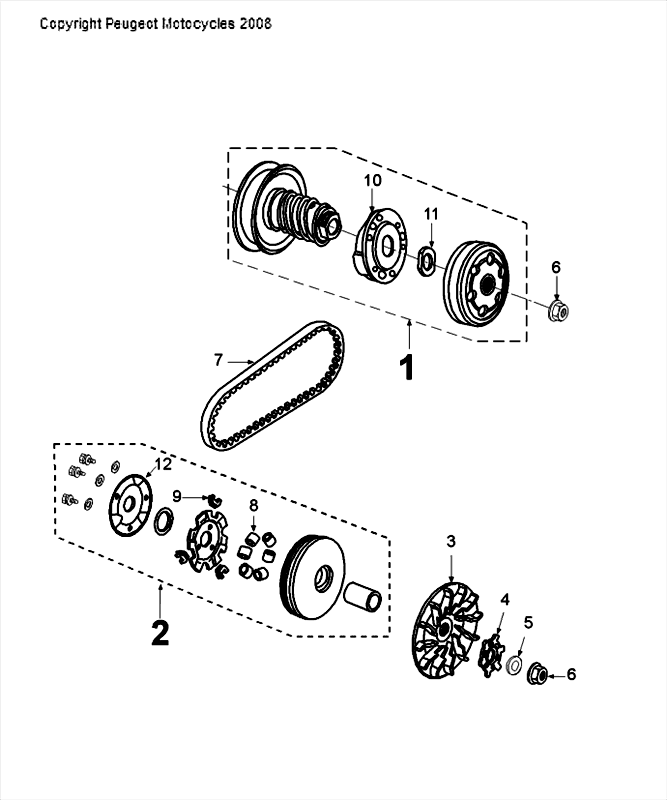 Kupplung Peugeot Speedfight 4 LC schwarz