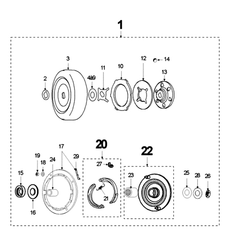 Kupplung Peugeot Vogue Schwarz