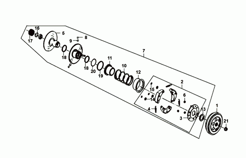 Kupplung Sym Allo Euro4 (BK-5560S) Hellschwarz
