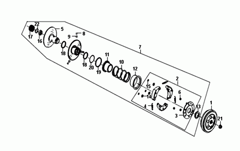 Sym Mio 50I Kupplung