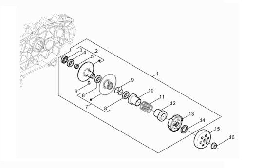 Kupplung Vespa Primavera 4-Takt 3-Ventil (Euro4-Einspritzung iget)