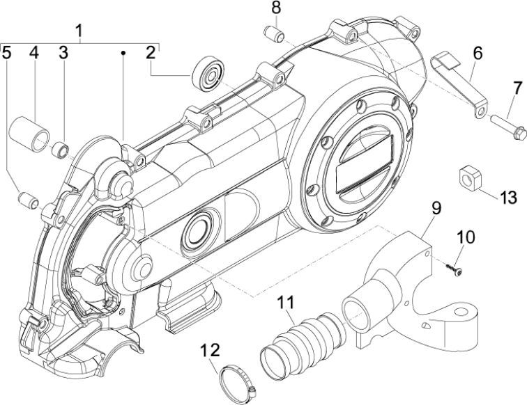 Kupplungsdeckel Vespa Lxv 25km 4-Takt-2-Ventil-partsproduct-koppelingsdeksel-vespa-lxv-25km-4-takt-2-klepper