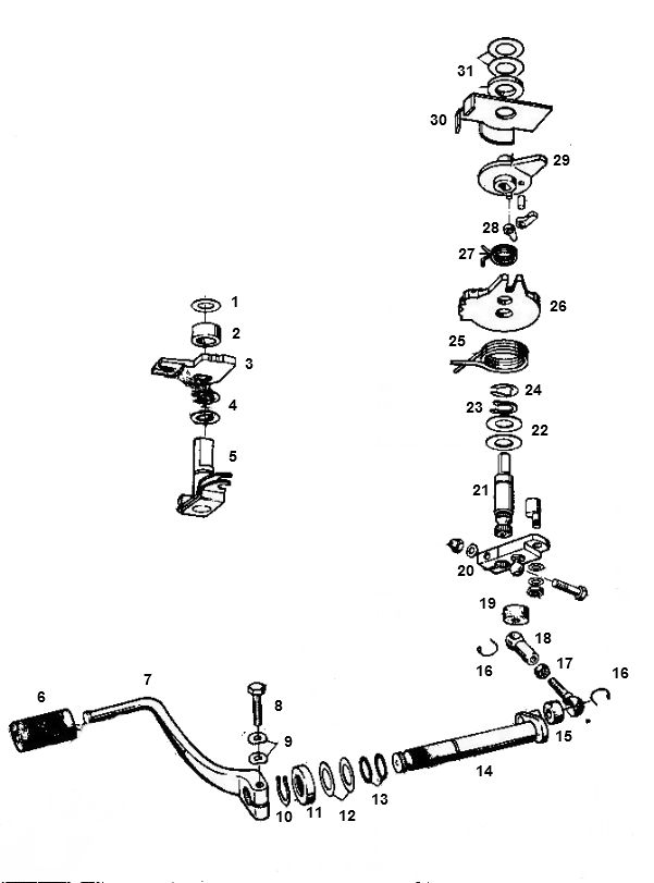Kreidler Schalterwelle 3-Gang