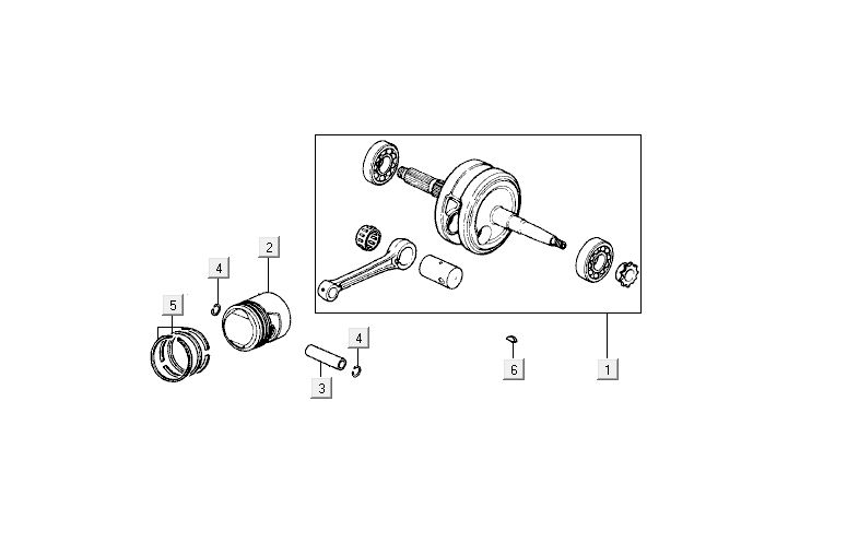 Kurbelwellenkolben Kymco Activ 4-Takt blau-schwarz