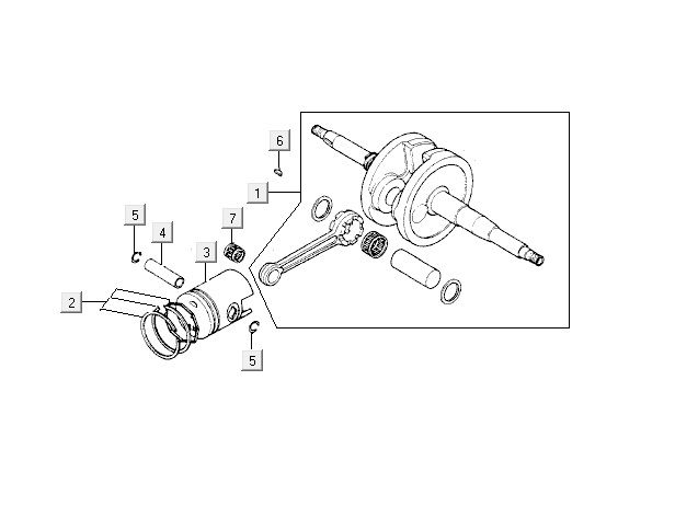 Kurbelwellenkolben Kymco Yup 2t ac classic grün