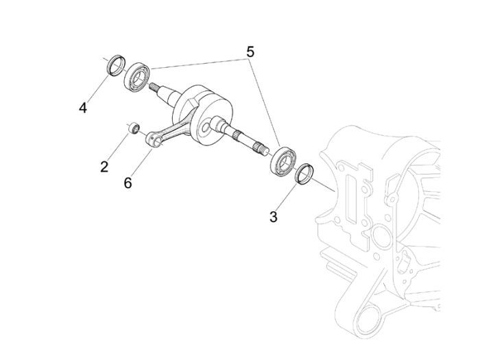 Kurbelwelle Vespa Sprint 2-Takt