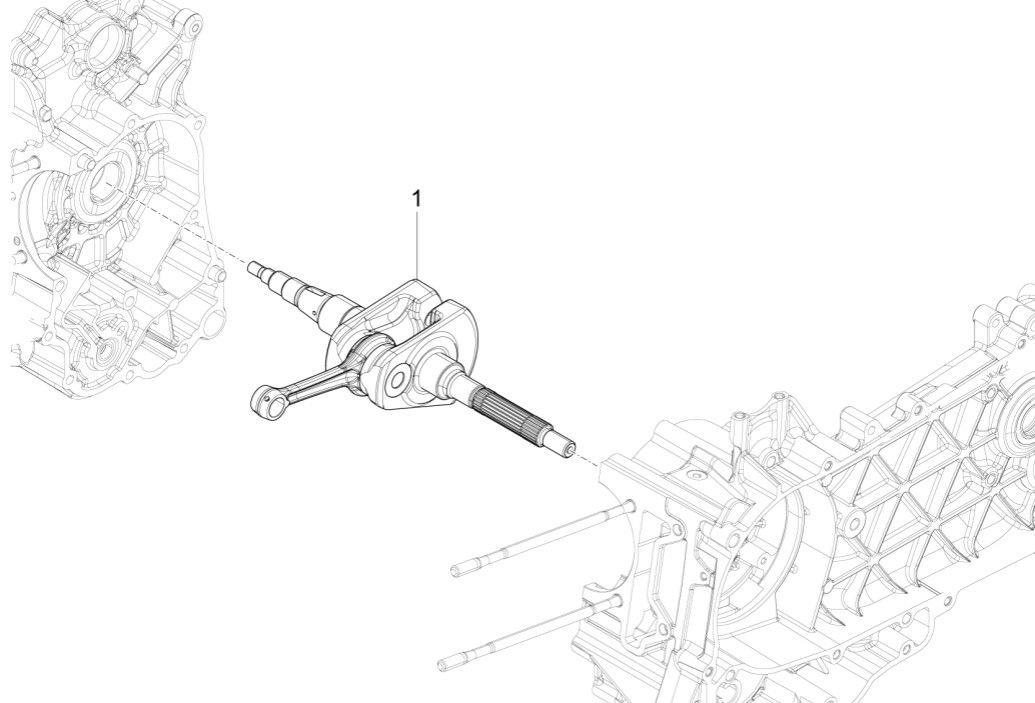 Piaggio Liberty 125 4-Takt 3V IE ABS-Kurbelwelle (IGET Euro 5)