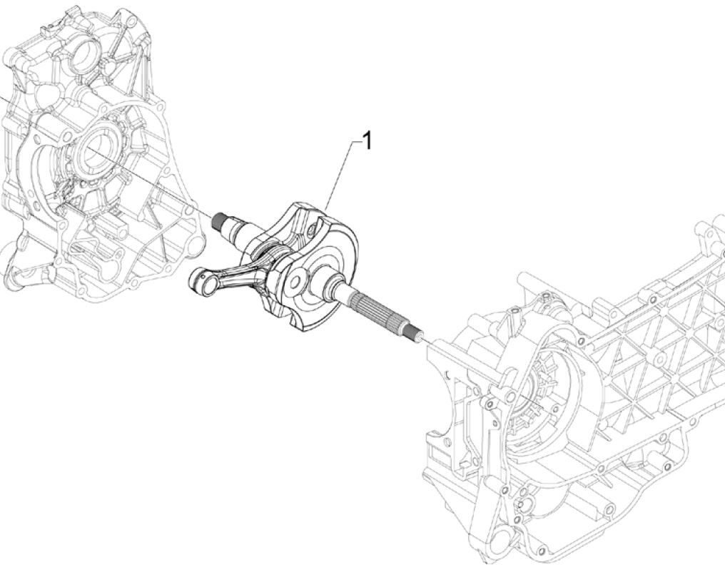 Piaggio MP3 300 ie E4 LT BUSINESS Kurbelwelle - SPORT NOABS-ABS 2016 - 2018 (EMEA)