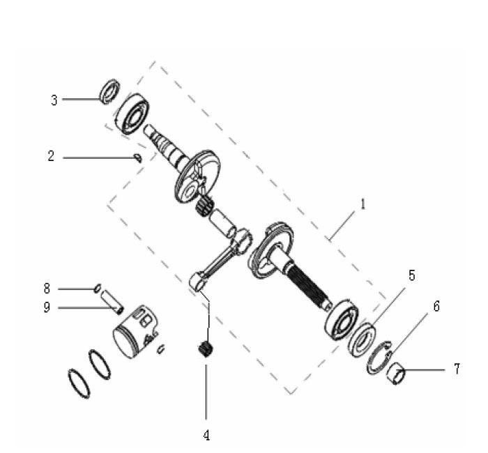 Kurbelwelle Generic Xor weiß 2009 2-Takt