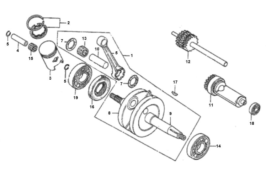 Kurbelwelle Honda MT-5, MT-8