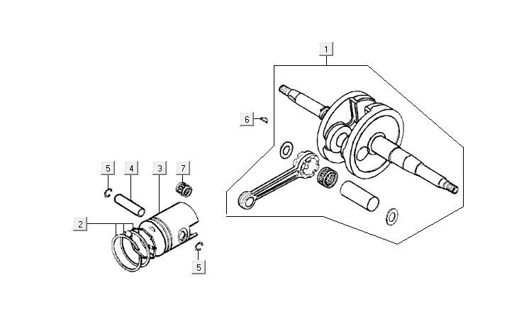 Kurbelwelle Kymco MXU 50
