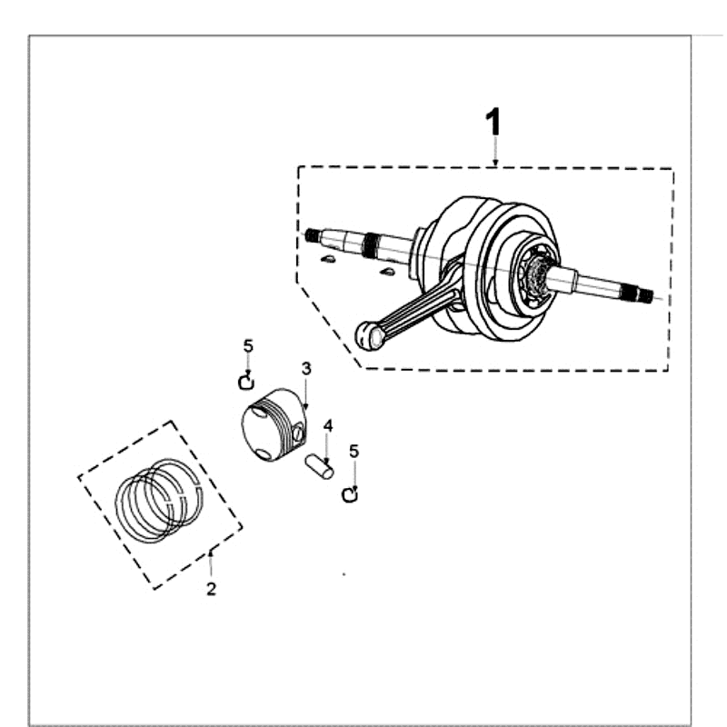 Kurbelwelle Peugeot Tweet alt silbergrau