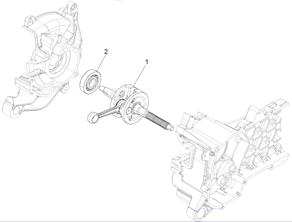 Piaggio Liberty 50 4-Takt-Kurbelwelle (IGET Euro 5)