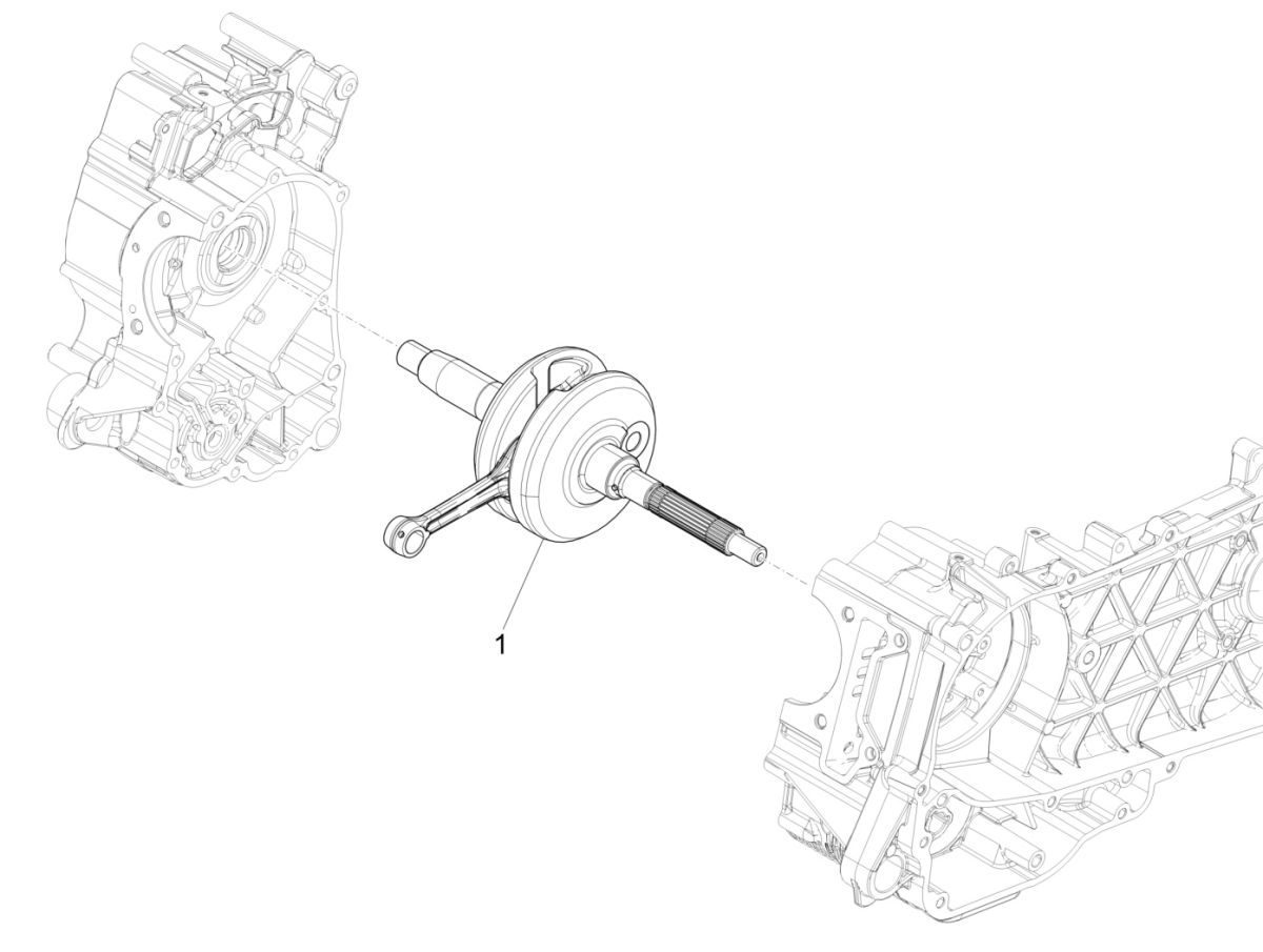 Piaggio Medley 125 4T IE ABS E4 Kurbelwelle 2016-2019 (EMEA)