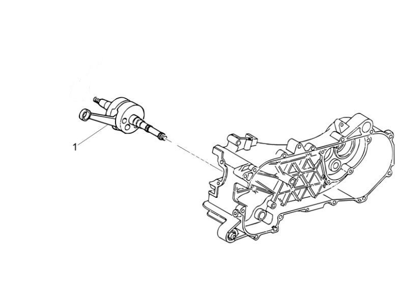 Kurbelwelle Piaggio Zip 2000 4-Takt AC