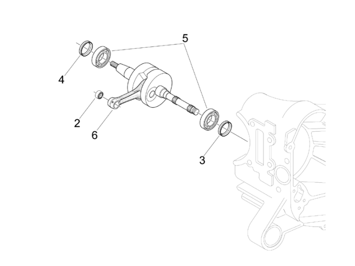 Kurbelwelle Piaggio Zip 50 SP 2006-2013