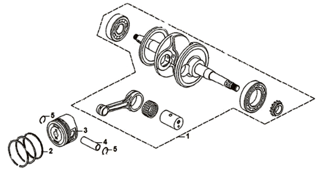 Kurbelwelle Sym Jet 14 125I E4
