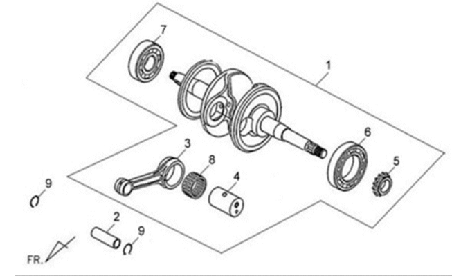 Kurbelwelle Sym X'PRO 125
