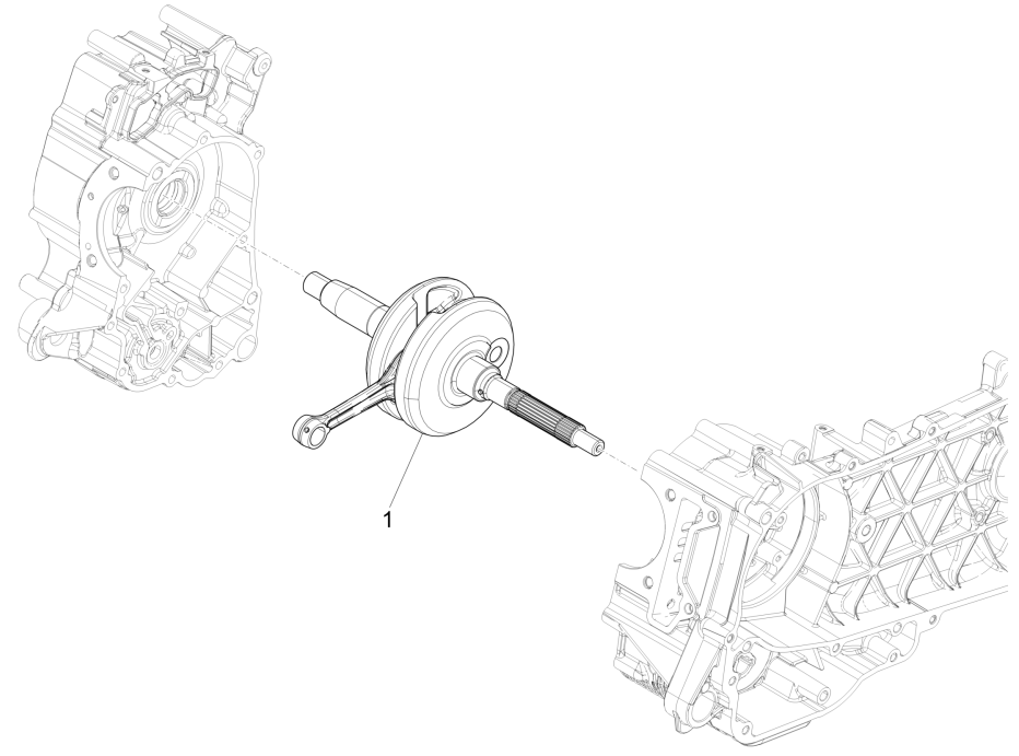 Kurbelwelle für Vespa GTS 125 4T E4 ABS 2019 (EMEA)