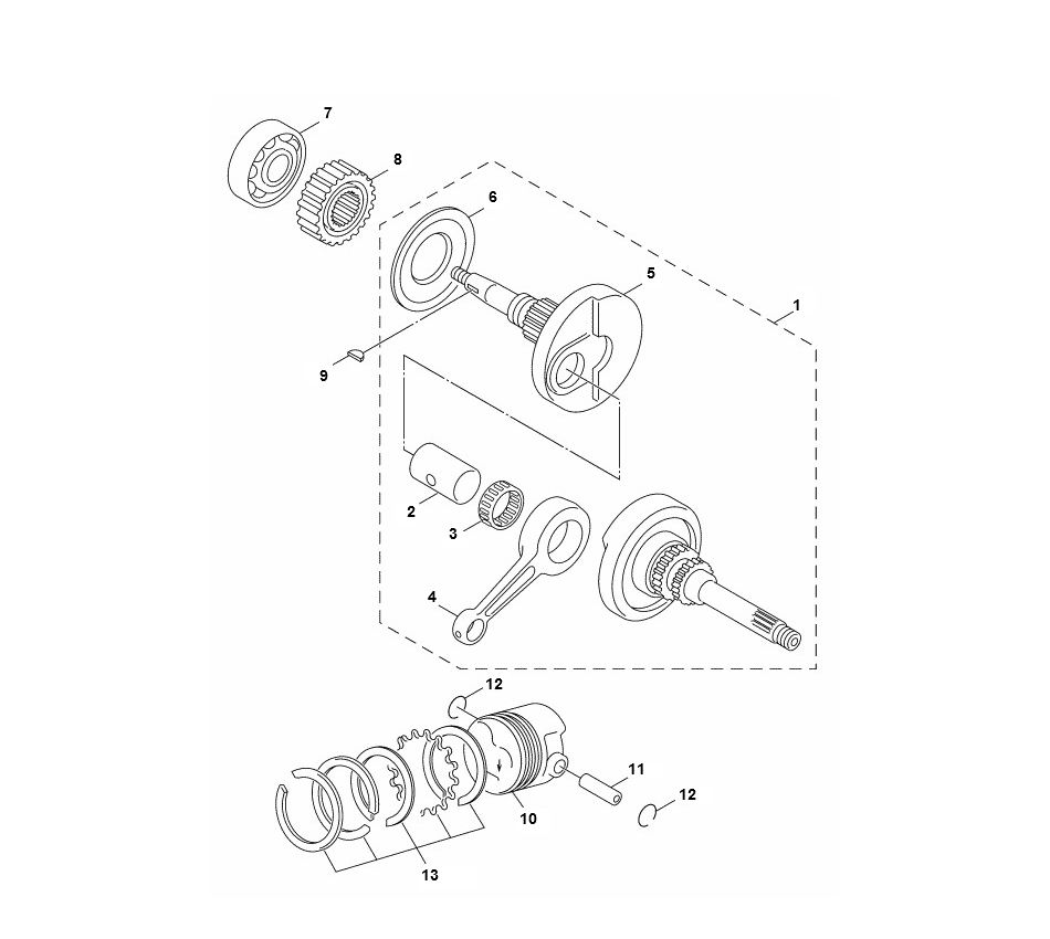 Kurbelwelle Yamaha Aerox 4-Takt 2014