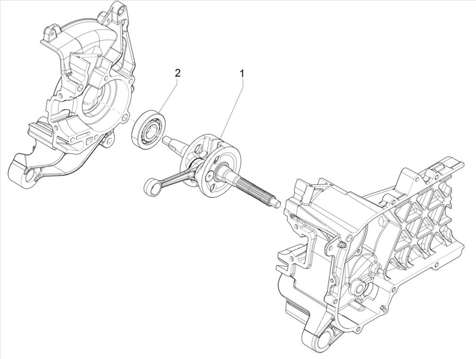 Kurbelwelle Piaggio Zip 50 4T IGET 3V AC Euro 5