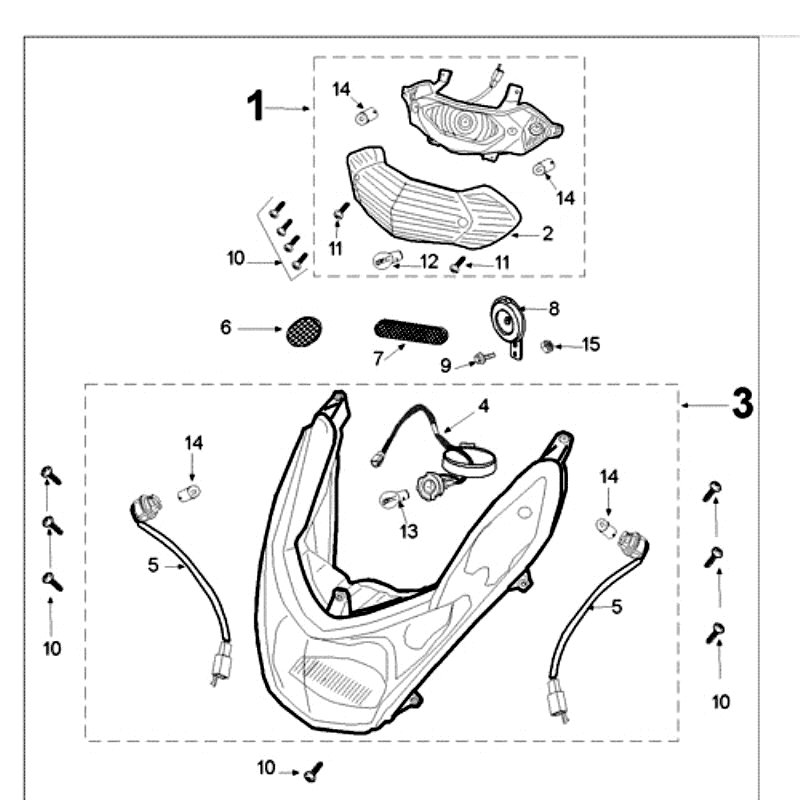 Licht Peugeot Kisbee braun