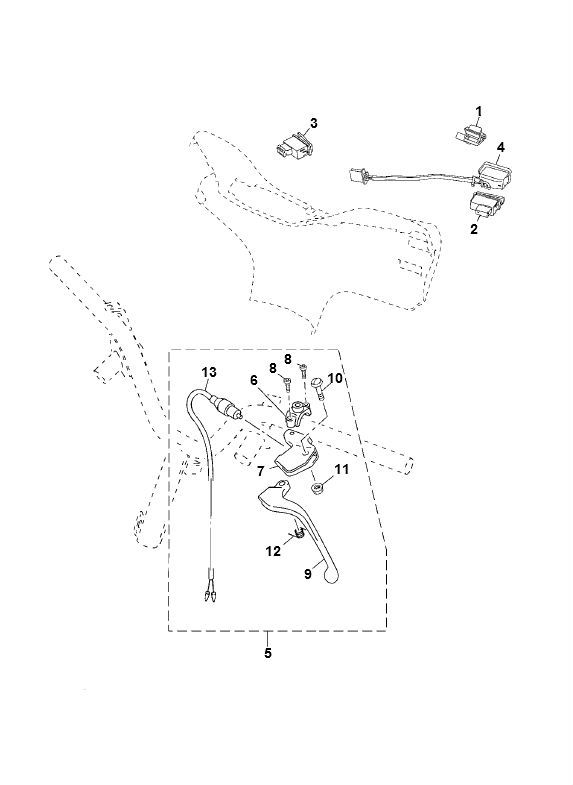 Lichtschalter- Bremshebel Yamaha Neo's 2-Takt (bis 2003)