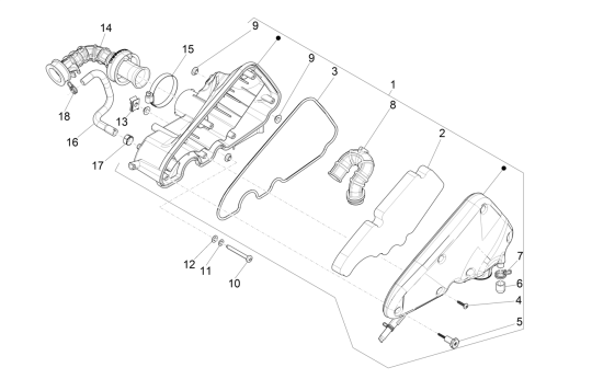 Luftfilter 2 Vespa Primavera 4-Takt 3-Ventil (Euro4-Einspritzung iget)