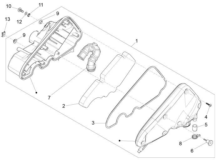 Luftfilter 2 Vespa Primavera 45km 4-Takt-4-Ventil