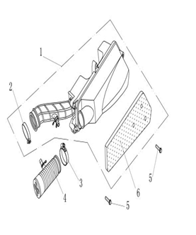 Luftfilter AGM Ape50 weiß