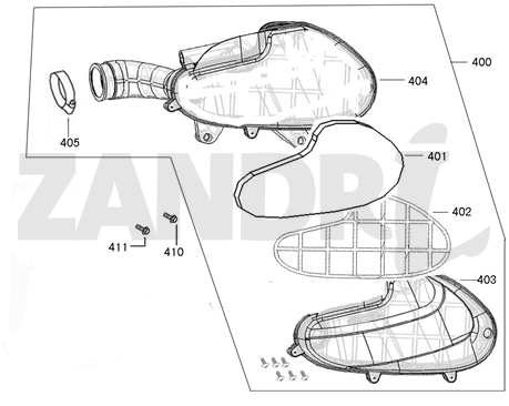 Luftfilter Santini Capri hellblau metallic
